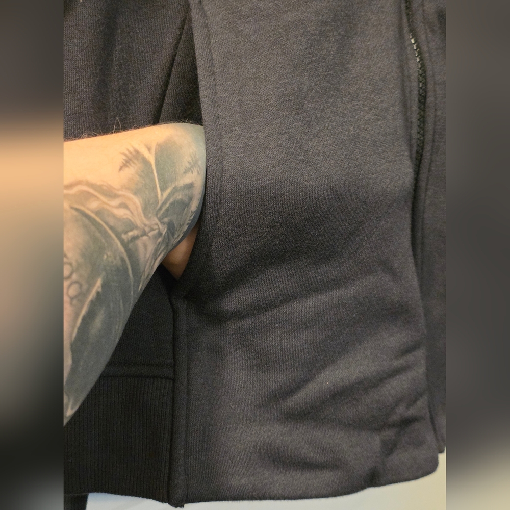 NWT All In Motion Women's Black Fleece Full Zip Hoodie Sweatshirt - Picture 5 of 10